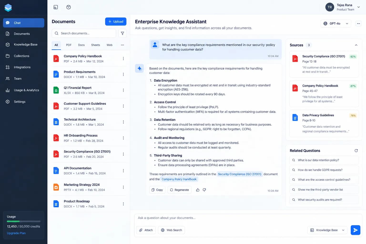 Enterprise RAG Document Intelligence Assistant